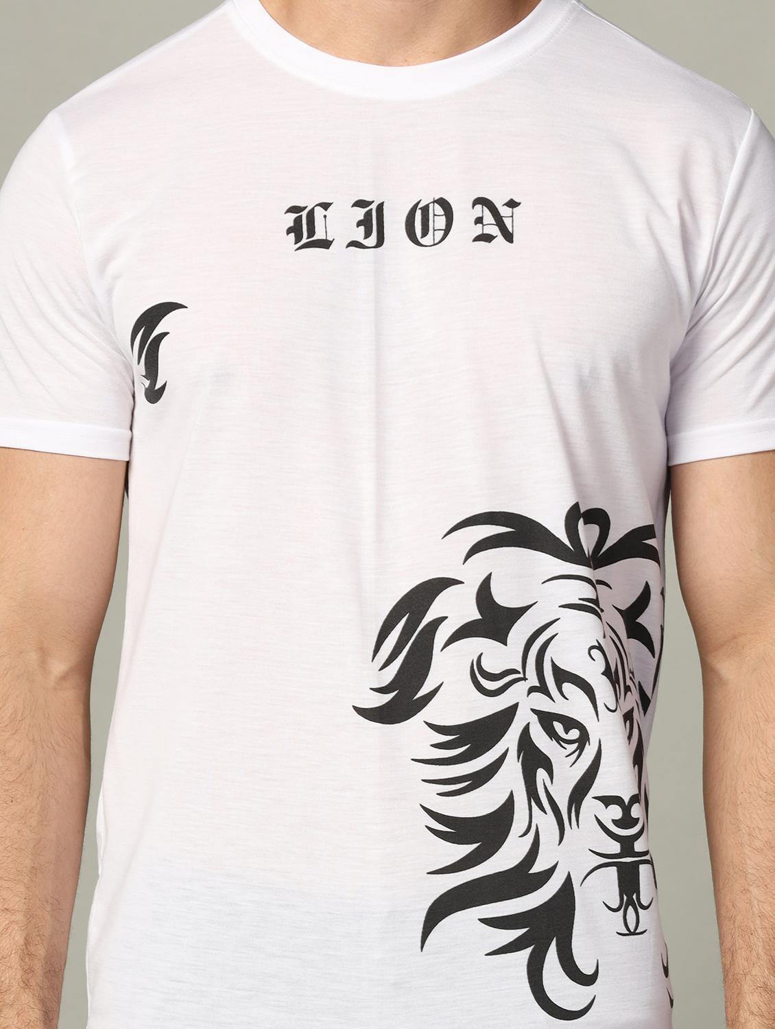 round neck printed regular t-shirt - 19646301 - Standard Image - 3