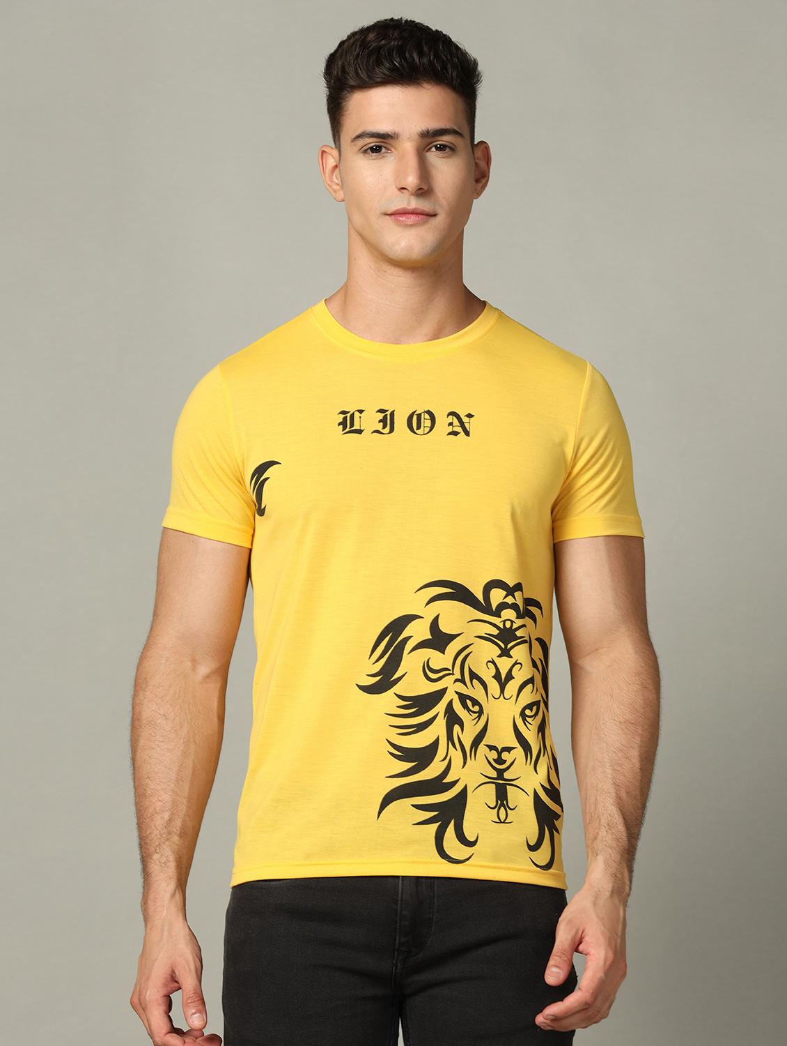 round neck printed regular t-shirt - 19646302 - Zoom Image - 0