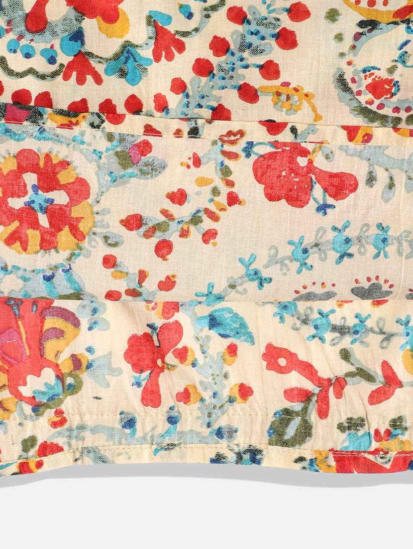 notch neck printed kurta palazzo set - 19646473 -  Standard Image - 5