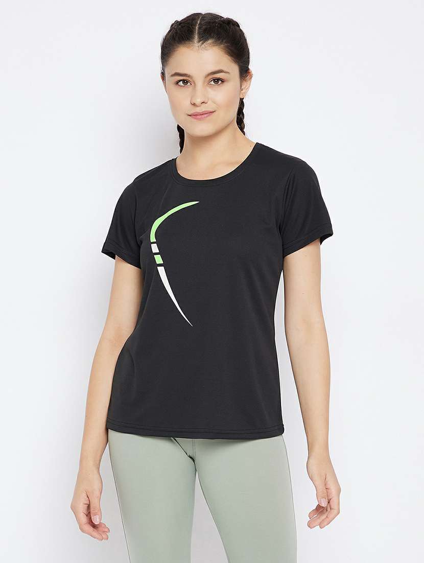 women's front print  t-shirt