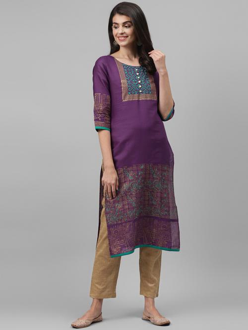 women's straight kurta - 19648986 - Standard Image - 0