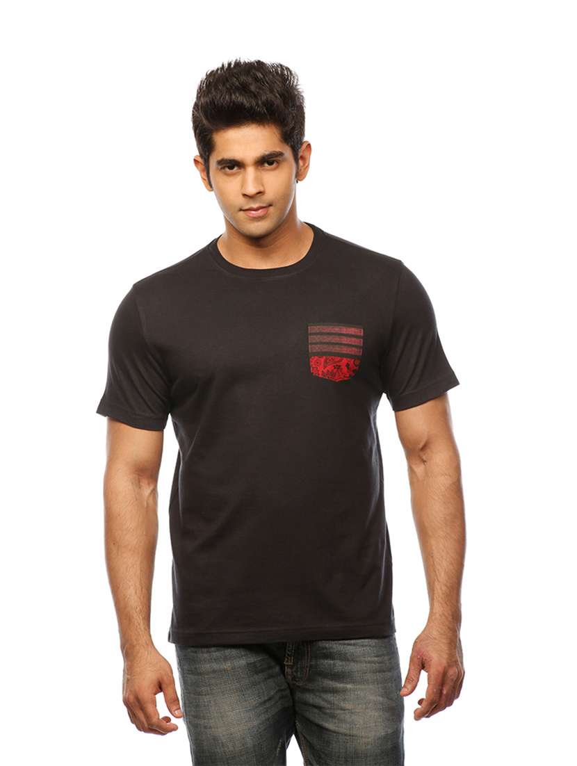 men crew neck front print t-shirt