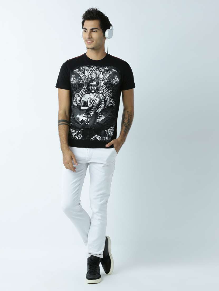 round neck printed regular t-shirt - 19649836 -  Standard Image - 3