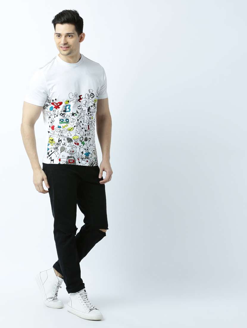 Round Neck Printed Regular T-shirt - 19649841 -  Standard Image - 3