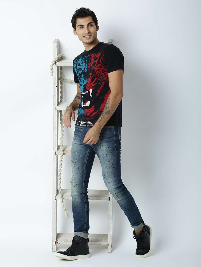 round neck printed regular t-shirt - 19649843 -  Standard Image - 3