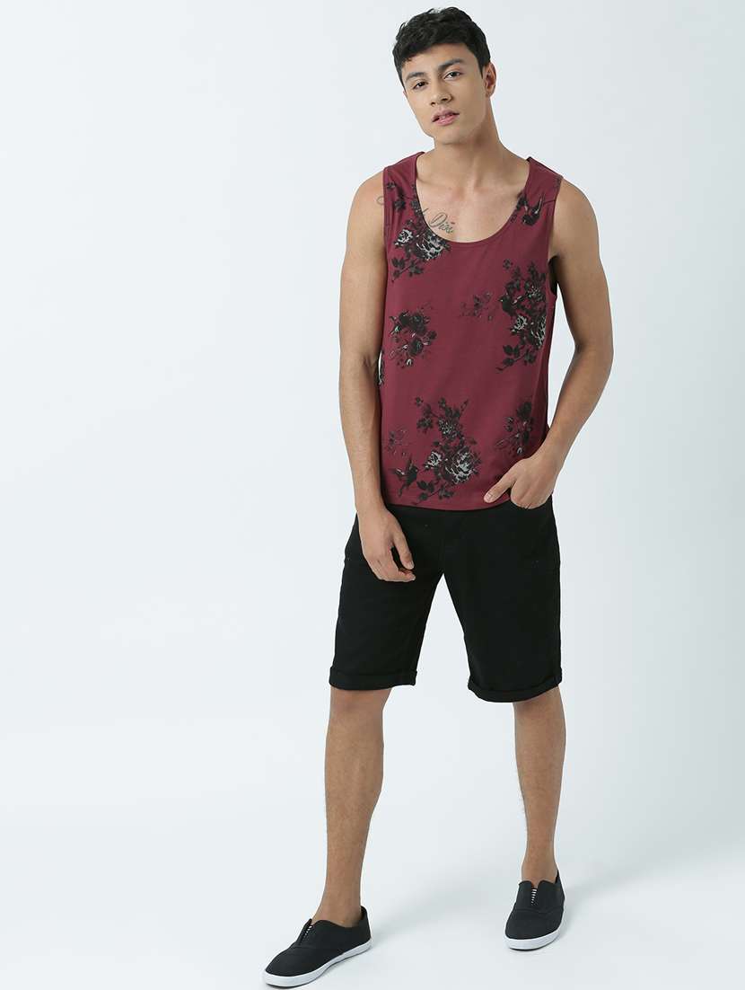 men printed sleeveless vest - 19650030 - Standard Image - 3