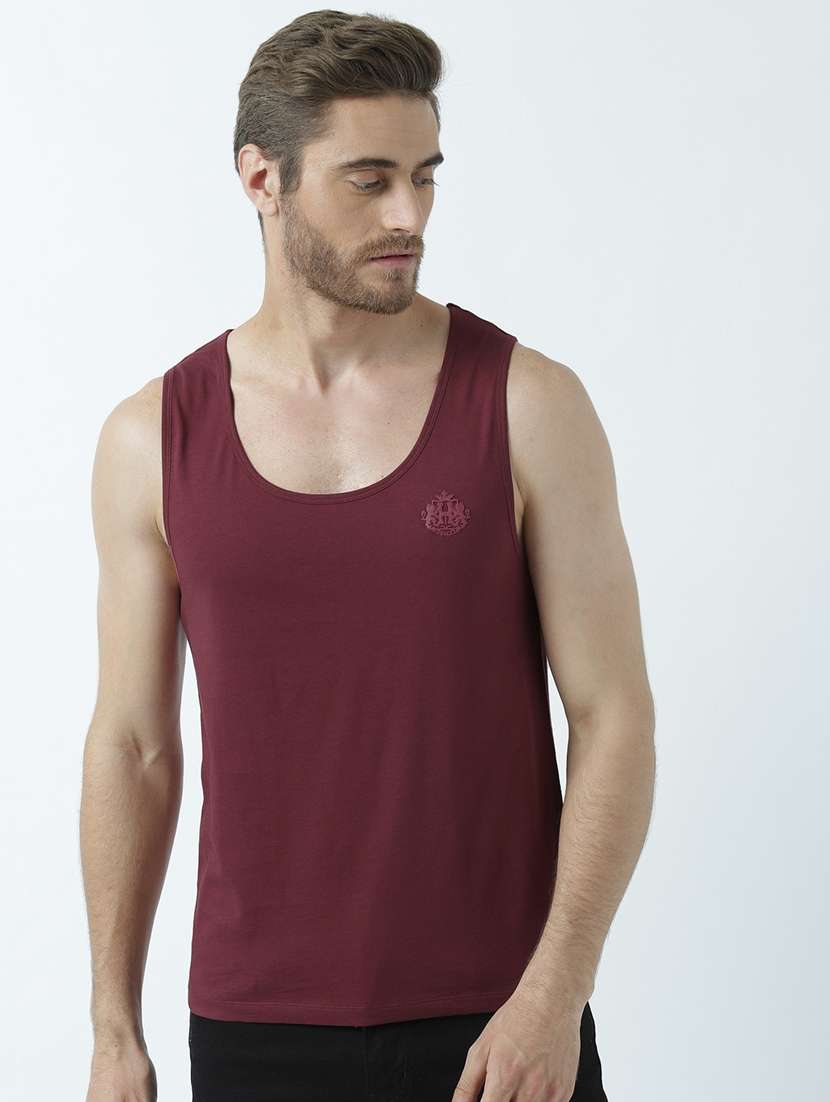 men printed sleeveless vest