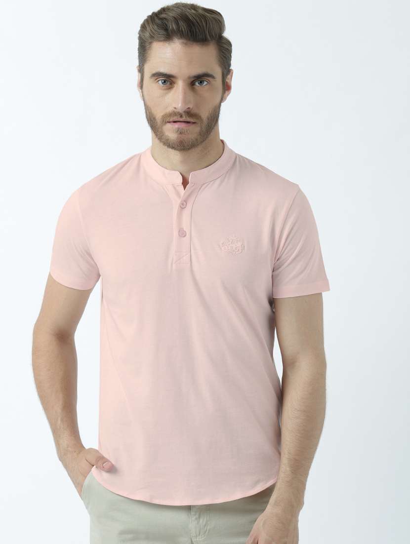 men solid short sleeve regular fit t-shirt