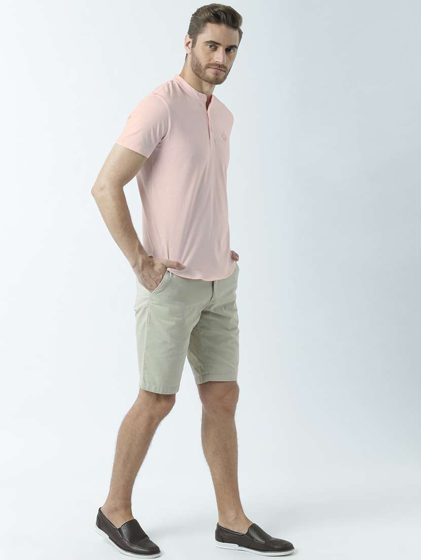 Men Solid Short Sleeve Regular Fit T-shirt - 19650065 -  Standard Image - 3