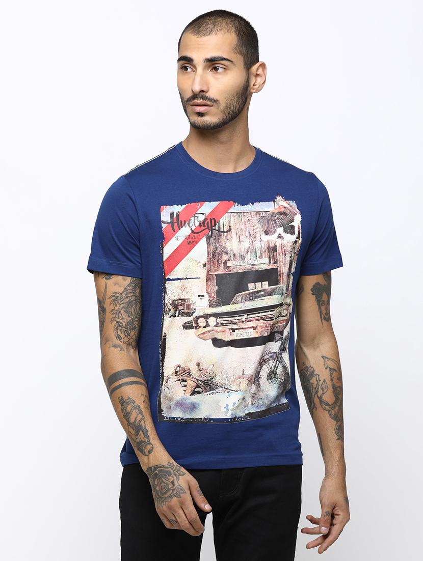 printed cotton regular t-shirt - 19650237 -  Zoom Image - 0