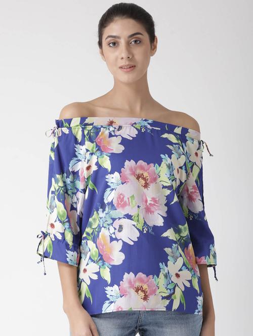 cold shoulder printed regular top - 19650705 -  Standard Image - 0