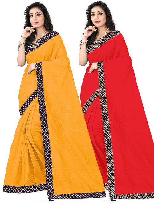pack of 2 combo saree - 19654758 -  Standard Image - 0