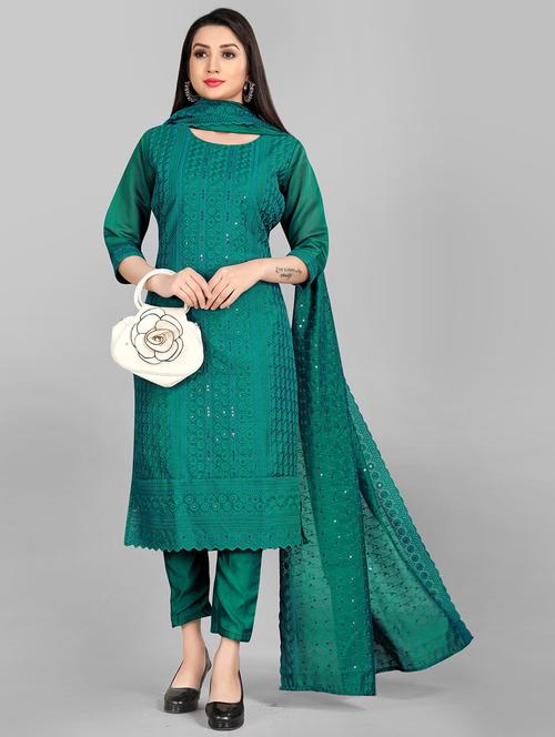 round neck kurta pant set - 19656198 -  Standard Image - 0