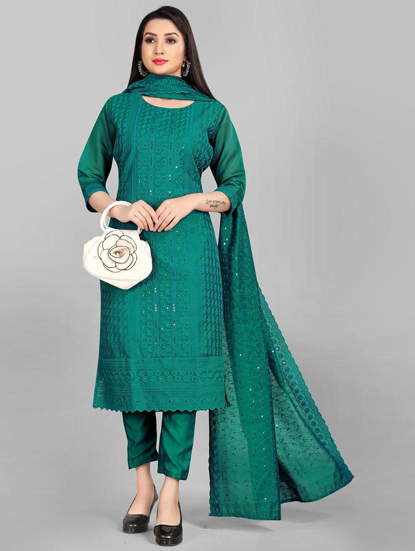 round neck kurta pant set - 19656198 -  Zoom Image - 0