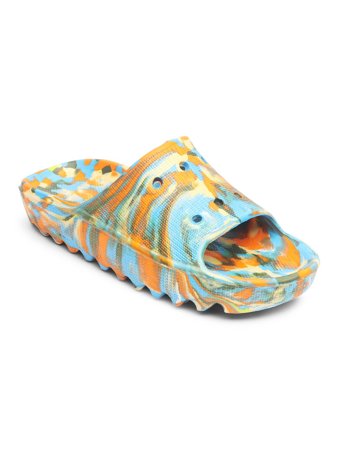 blue color block slip on flip flop - 19656758 - Zoom Image - 0