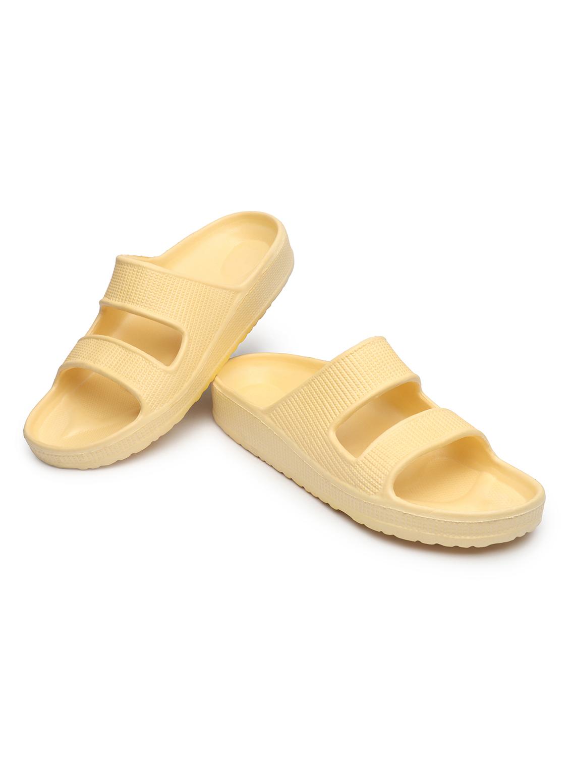 beige solid slip on flip flop - 19656768 - Standard Image - 3