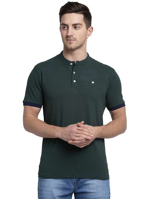 henley neck solid regular t-shirt - 19656810 - Standard Image - 0