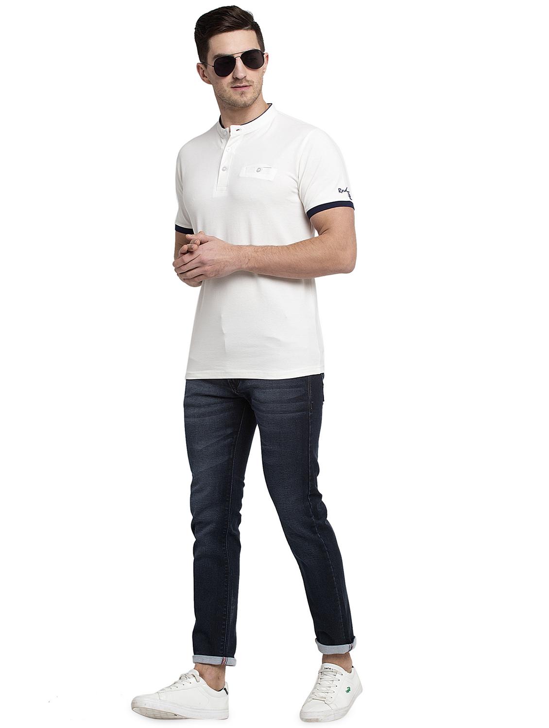 henley neck solid regular t-shirt - 19656813 - Standard Image - 3