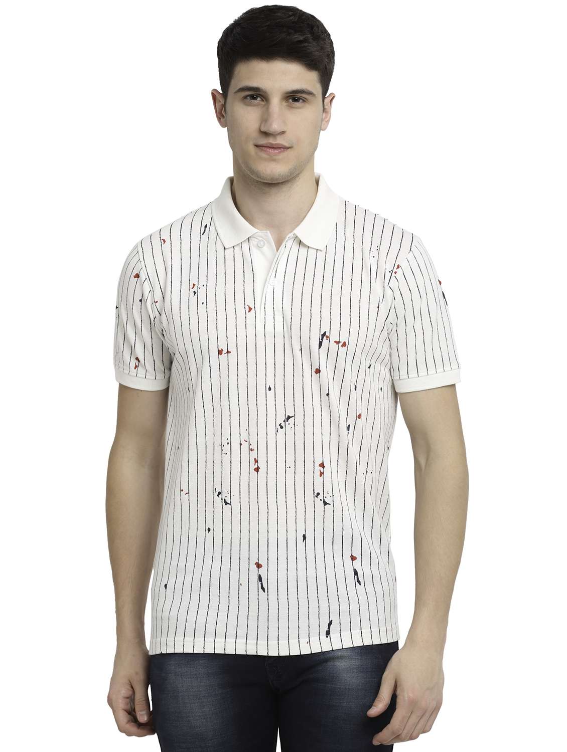 polo neck striped regular t-shirt 