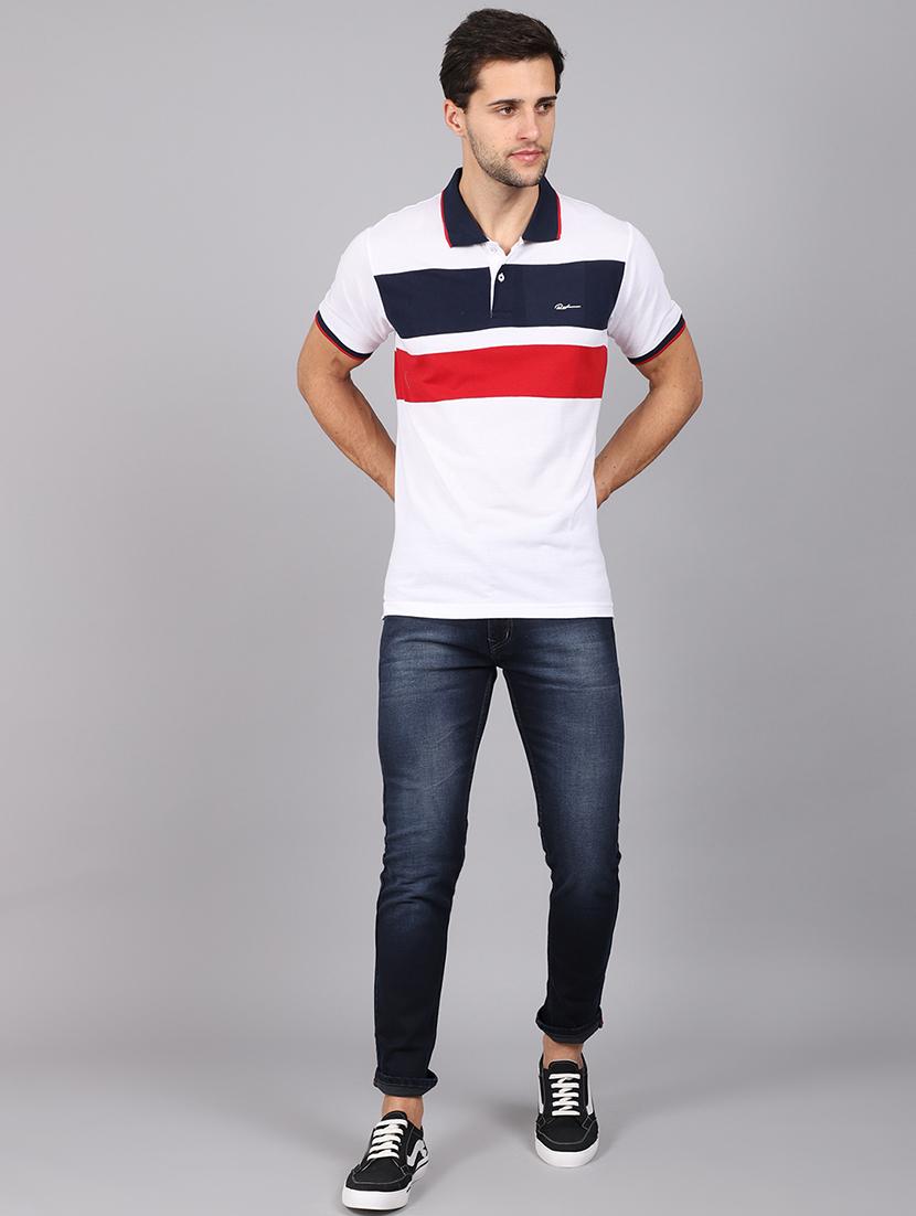 color block cotton polo t-shirt - 19656892 - Standard Image - 3