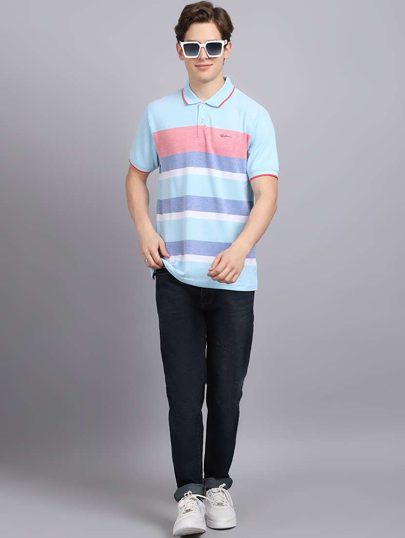 polo neck color block regular t-shirt  - 19656911 -  Standard Image - 3