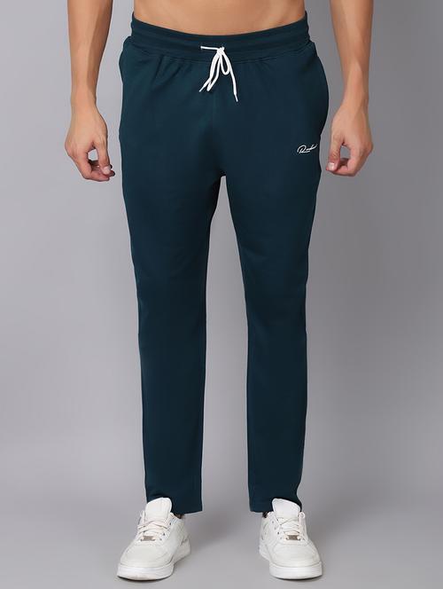light blue solid track pant - 19657009 - Standard Image - 0