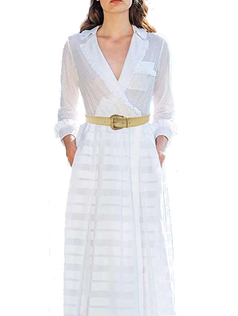 exotique gold casual faux leather belt for women - 19657025 - Standard Image - 5