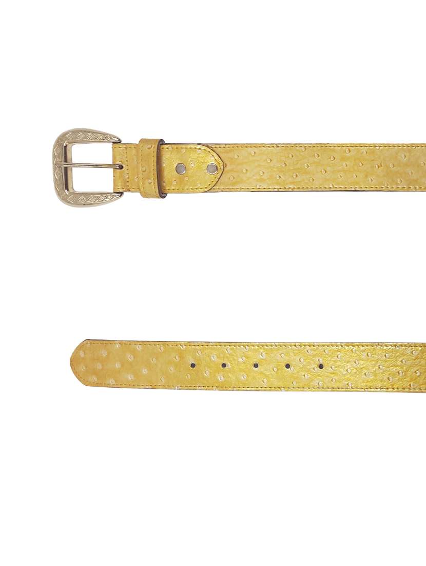 gold exotique gold casual leather belt for women  - 19657026 -  Standard Image - 3