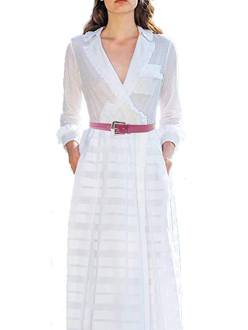 exotique pink casual faux leather belt for women - 19657029 - Standard Image - 5