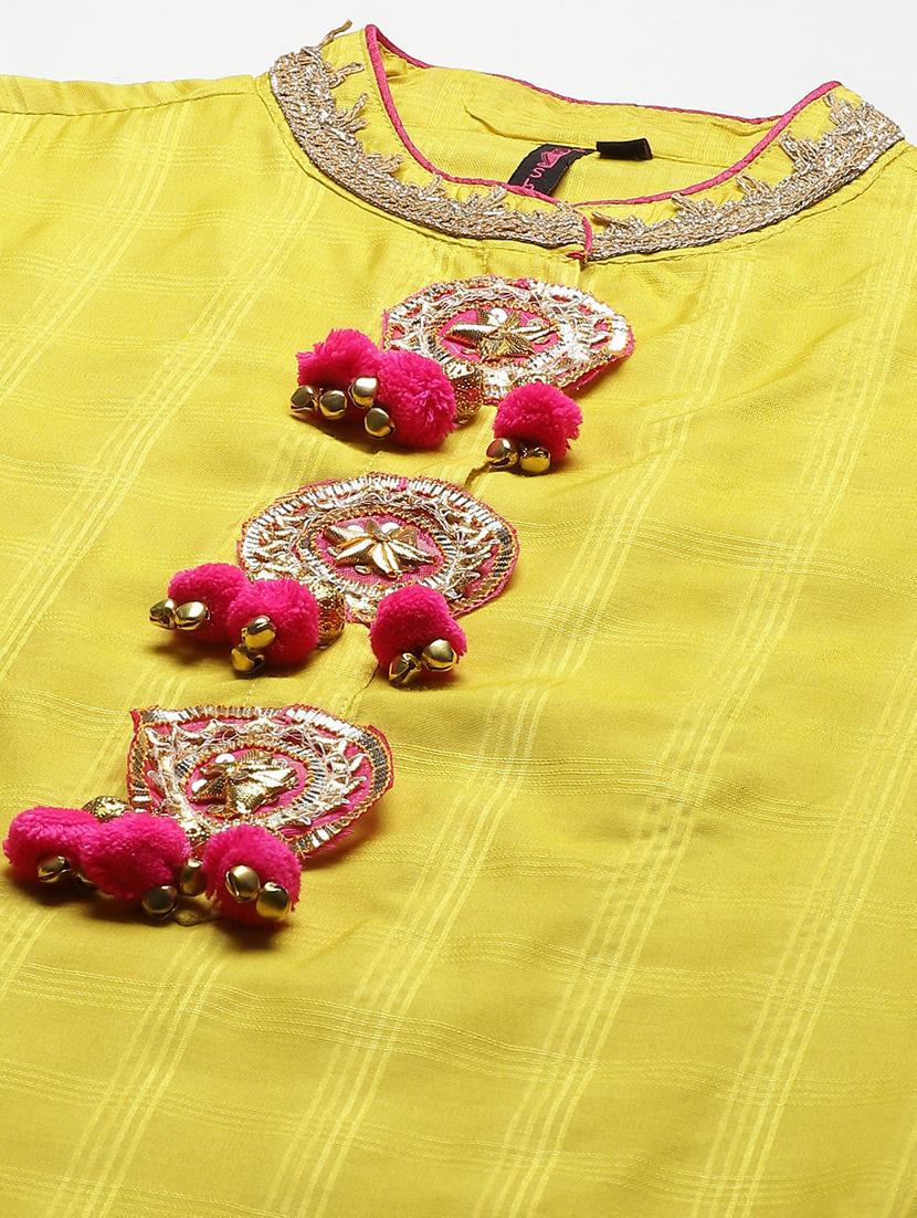leheriya kurta skirt dupatta set - 19657313 - Standard Image - 3