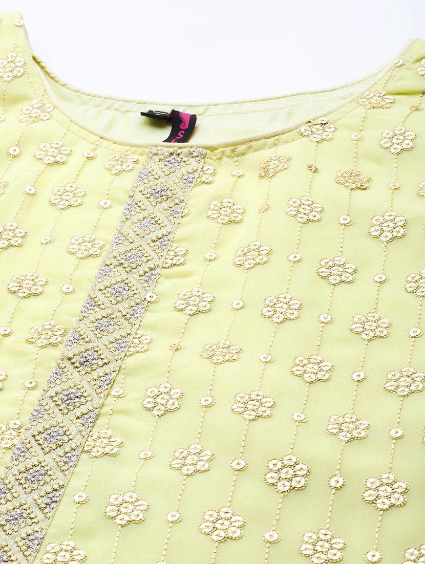 round neck kurta dupatta set - 19657318 - Standard Image - 3