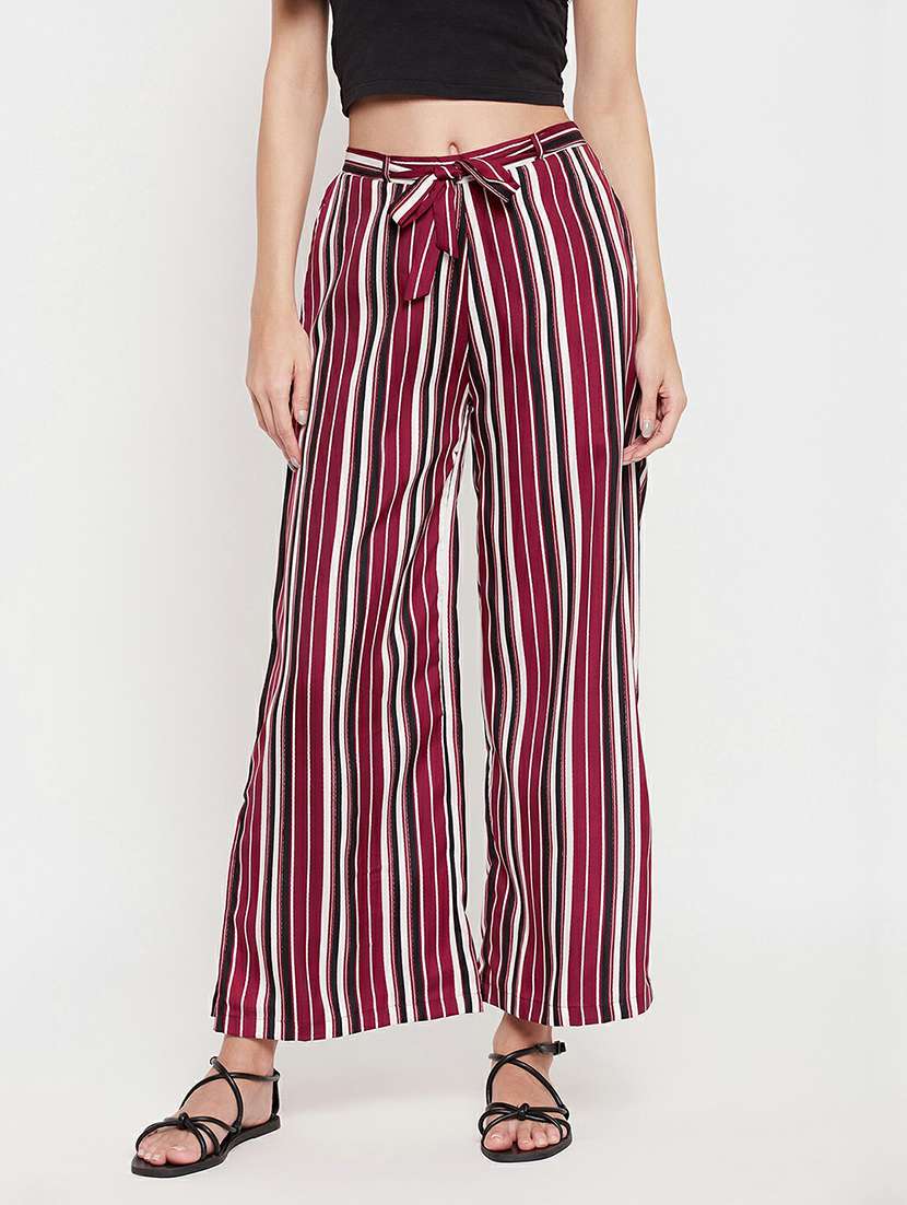 Red Crepe Palazzos