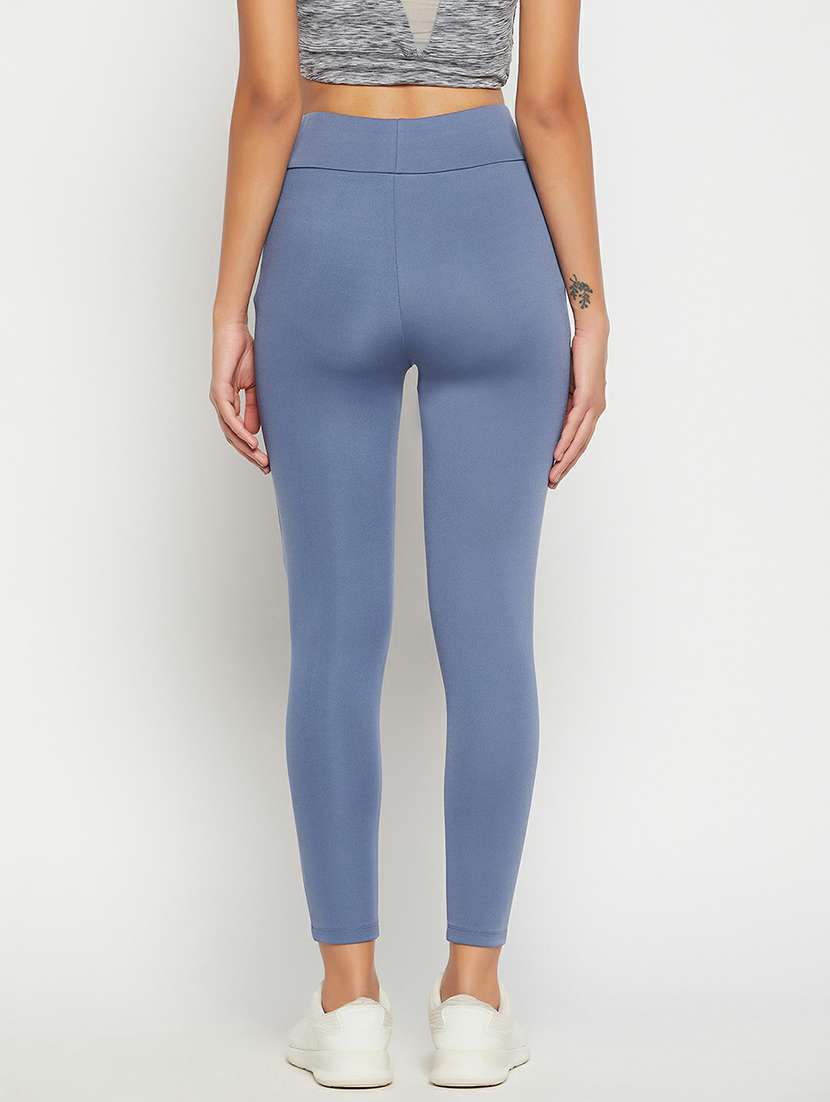 purple poly spandex leggings - 19658555 -  Standard Image - 3