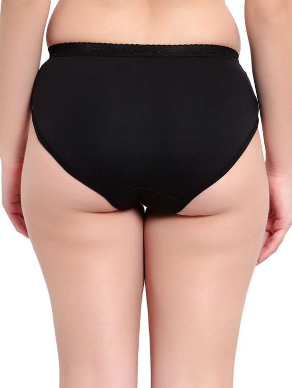 black cotton hipster panty - 19658806 -  Standard Image - 3