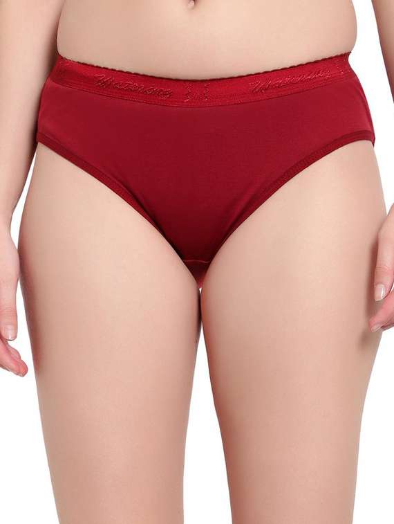 red cotton hipster panty