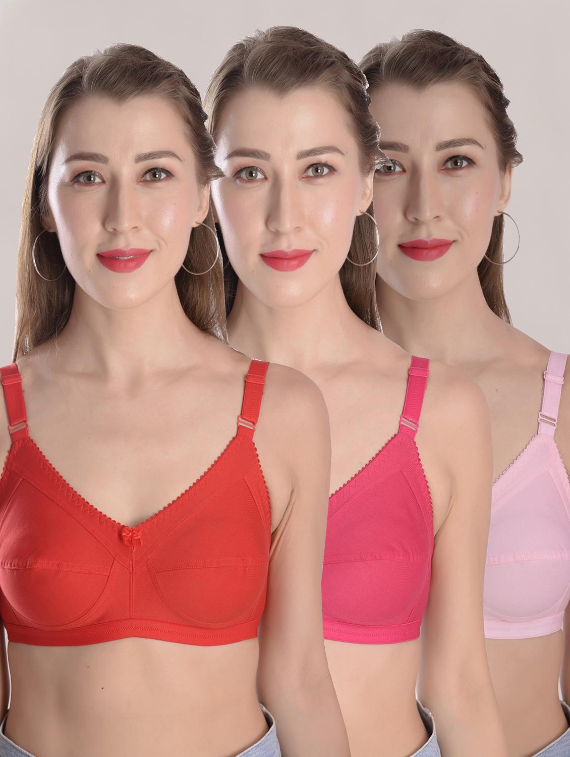 multi colored cotton tshirt bra - 19659582 -  Zoom Image - 0