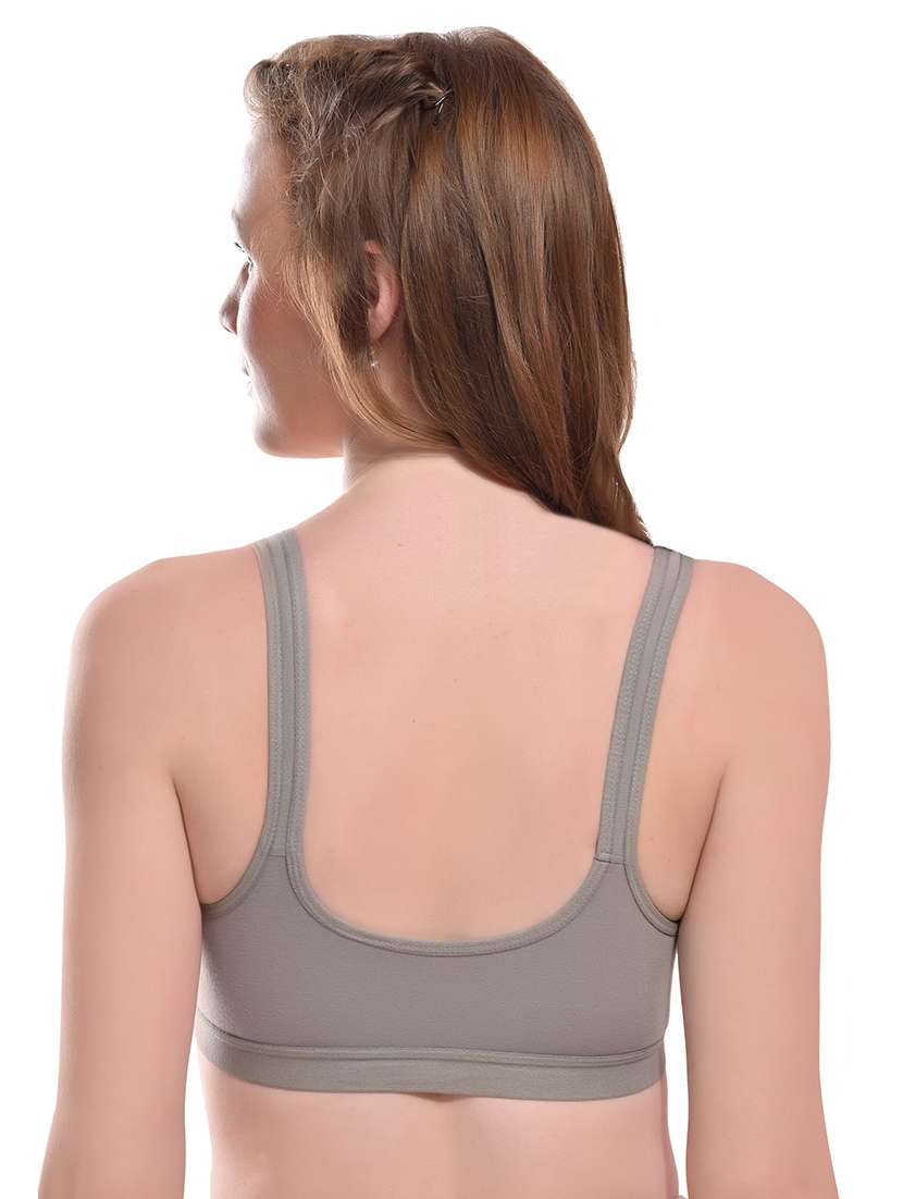 grey hosiery sports bra - 19660365 -  Standard Image - 3