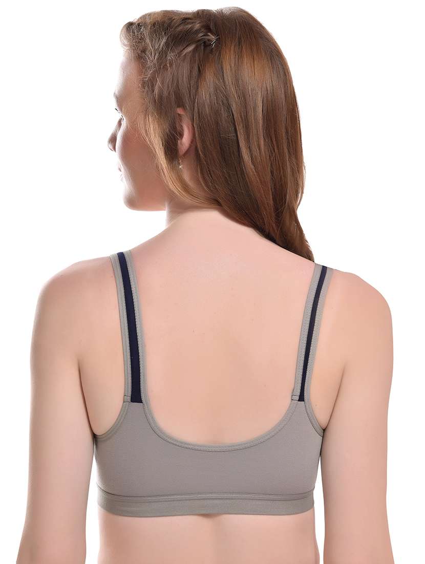 grey hosiery sports bra - 19660379 -  Standard Image - 3