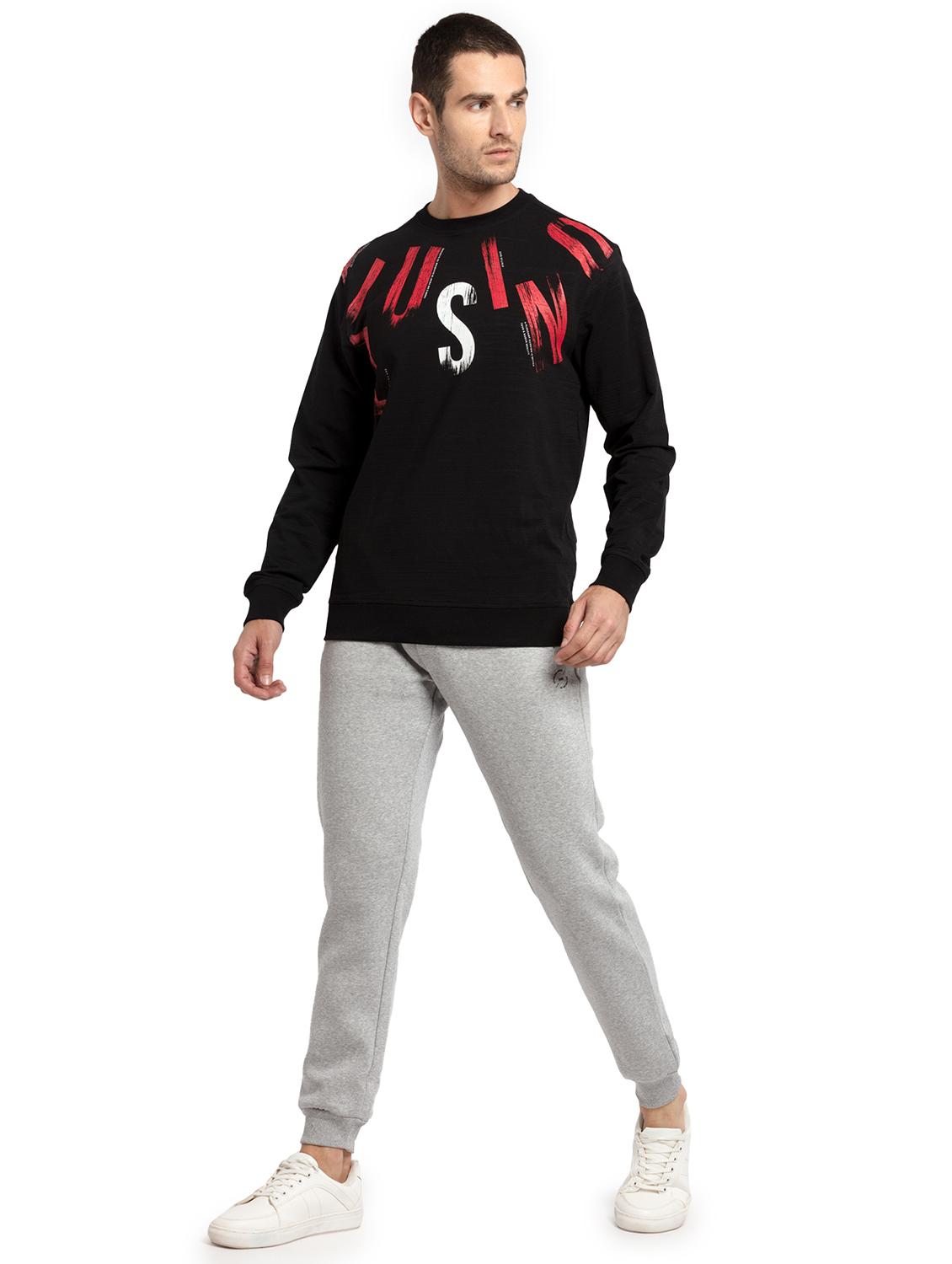 grey cotton regular fit joggers - 19660517 - Standard Image - 3
