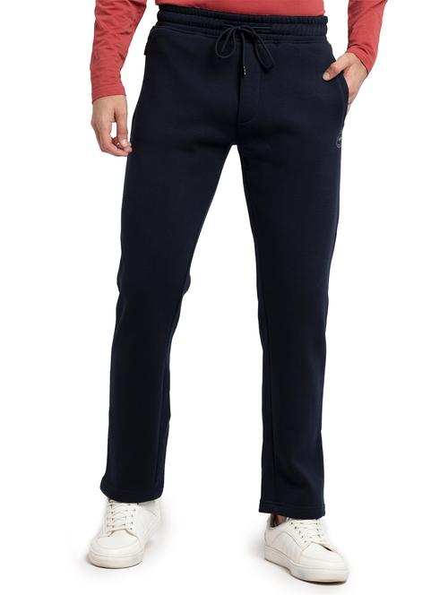 navy blue solid track pant - 19660534 - Standard Image - 0