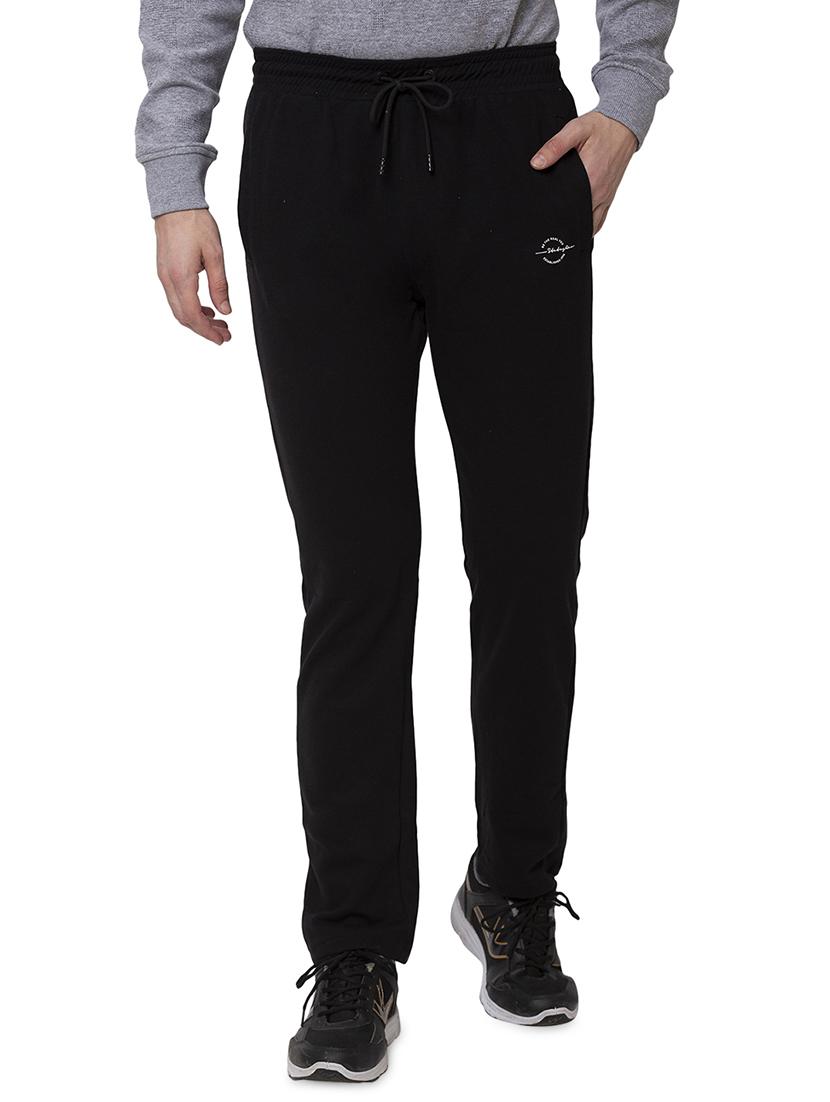 black solid active wear track pant - 19660540 - Zoom Image - 0
