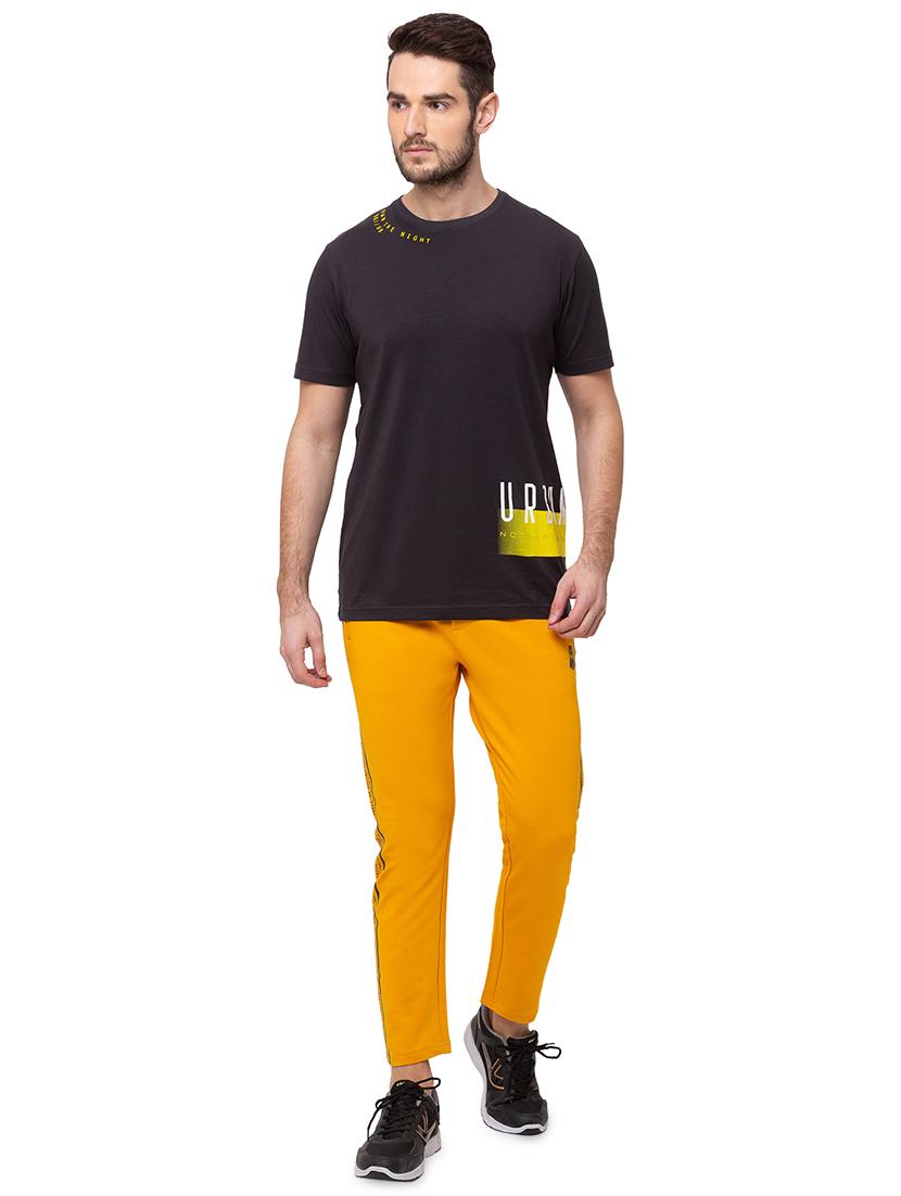 yellow solid active wear track pant - 19660544 - Standard Image - 3