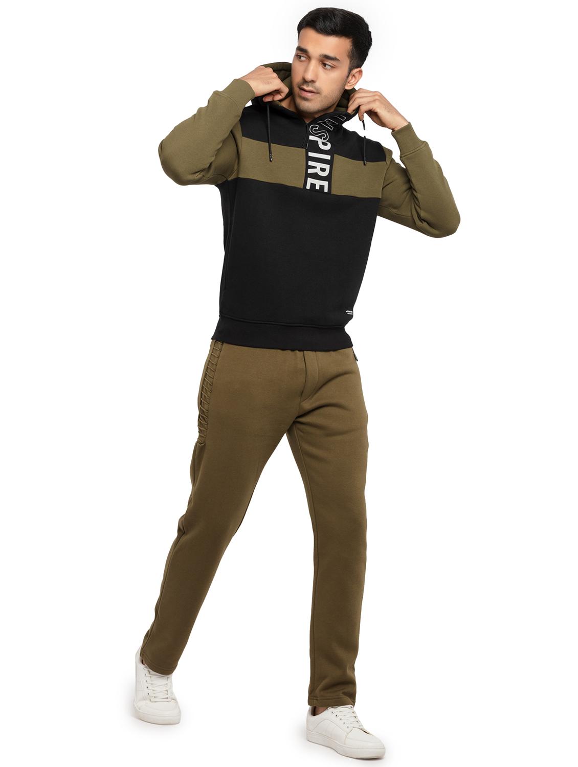 green solid active wear track pant - 19660548 - Standard Image - 3