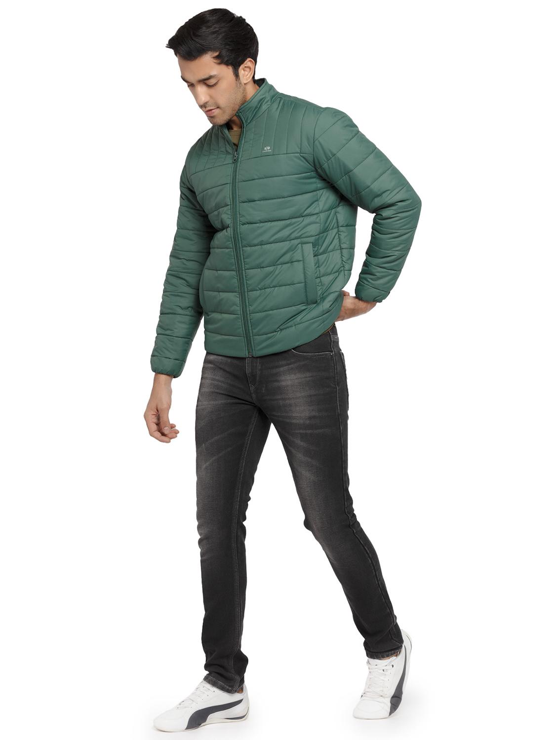 stand collar solid quilted jacket - 19660567 - Standard Image - 3