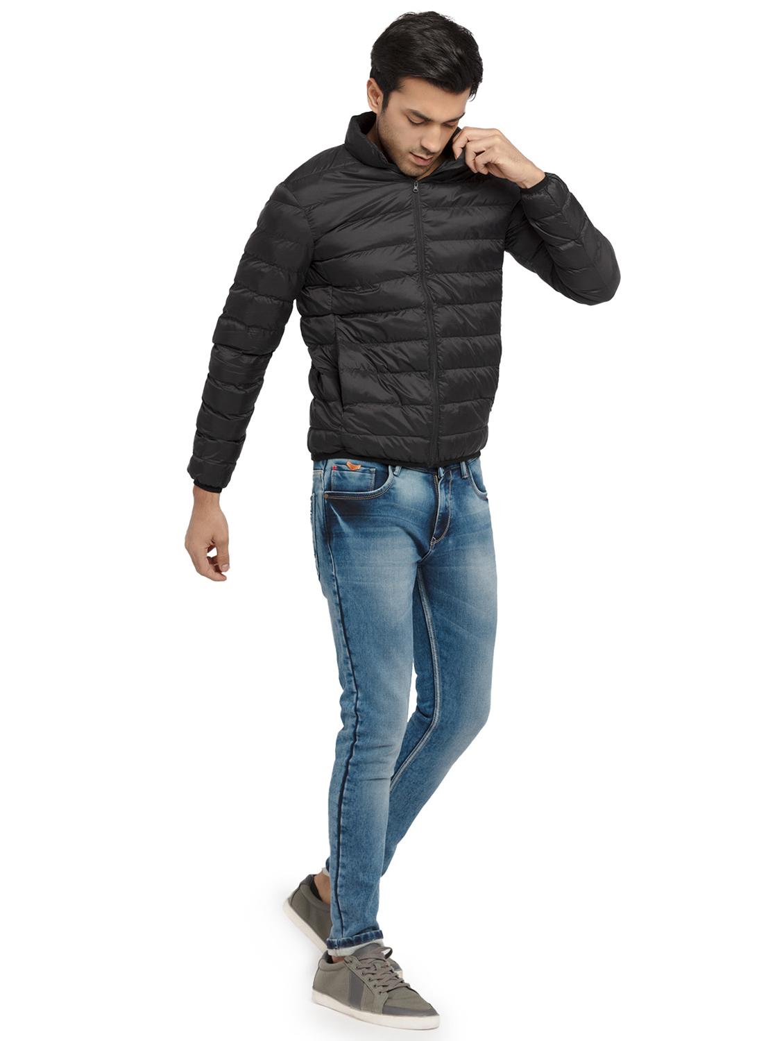 stand collar solid quilted jacket - 19660577 - Standard Image - 3