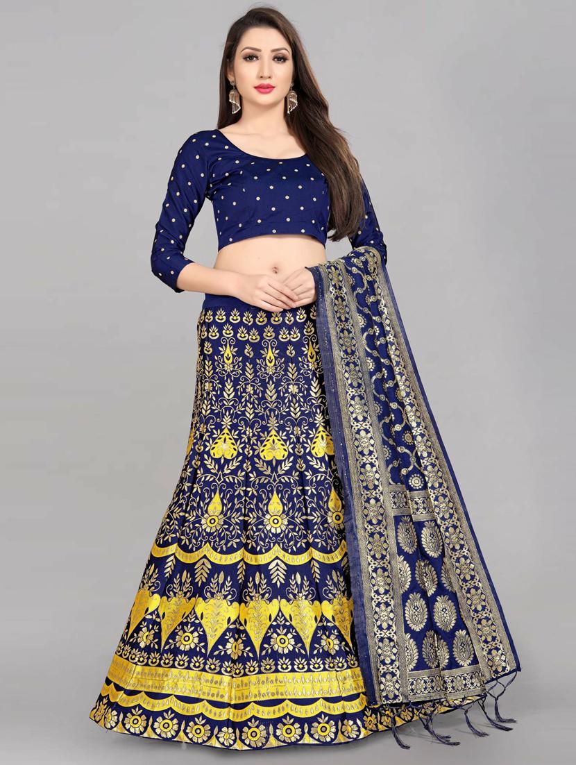 semi stitched lehenga choli with dupatta set - 19660932 - Zoom Image - 0