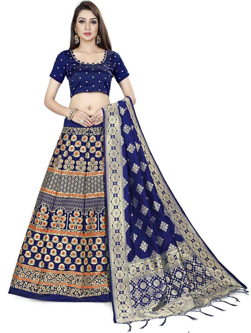 self designed flared semi-stitched lehenga - 19660988 - Zoom Image - 0