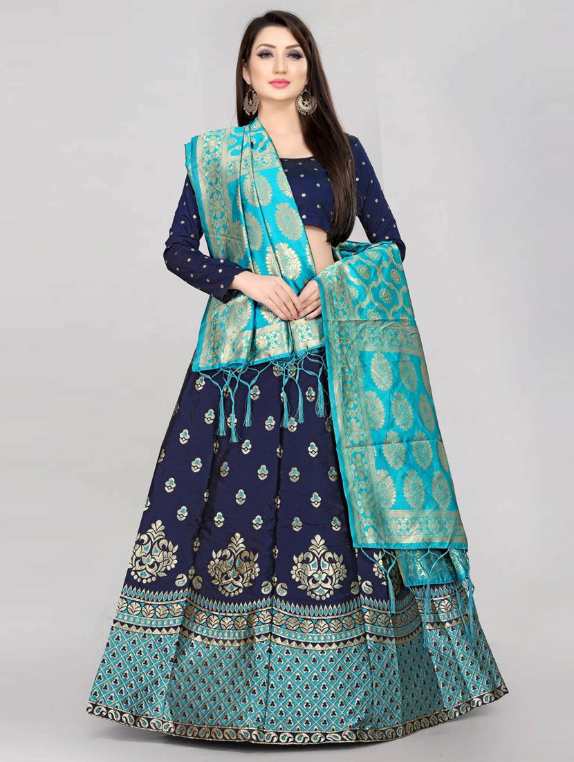 self designed flared semi-stitched lehenga - 19661110 - Zoom Image - 0