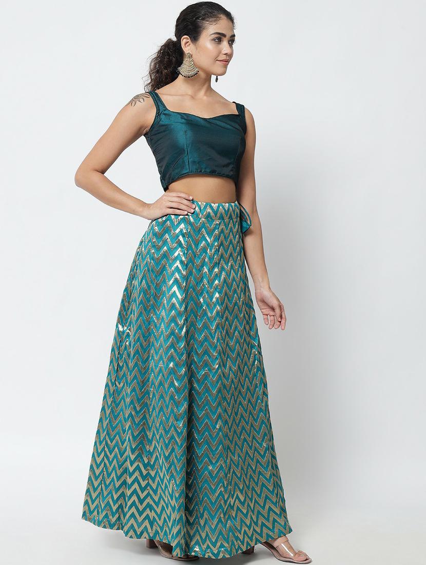 self designed flared semi-stitched lehenga - 19661172 - Standard Image - 3