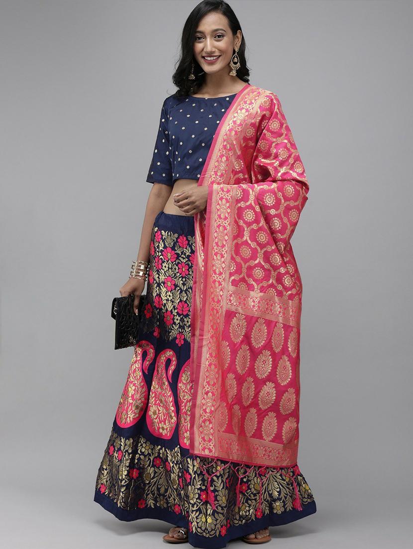 self designed flared semi-stitched lehenga - 19661173 - Zoom Image - 0